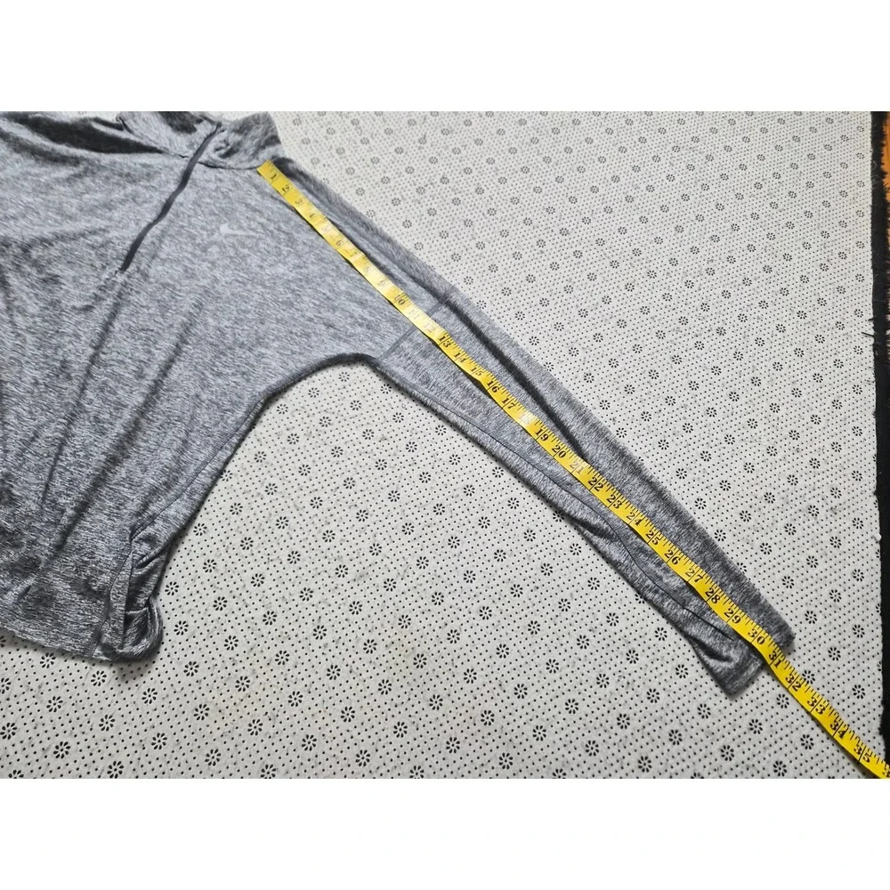 Nike Dri‎ Fit Women's Gray Heathered Running Quarter Zip Hoodie Pullover Size S